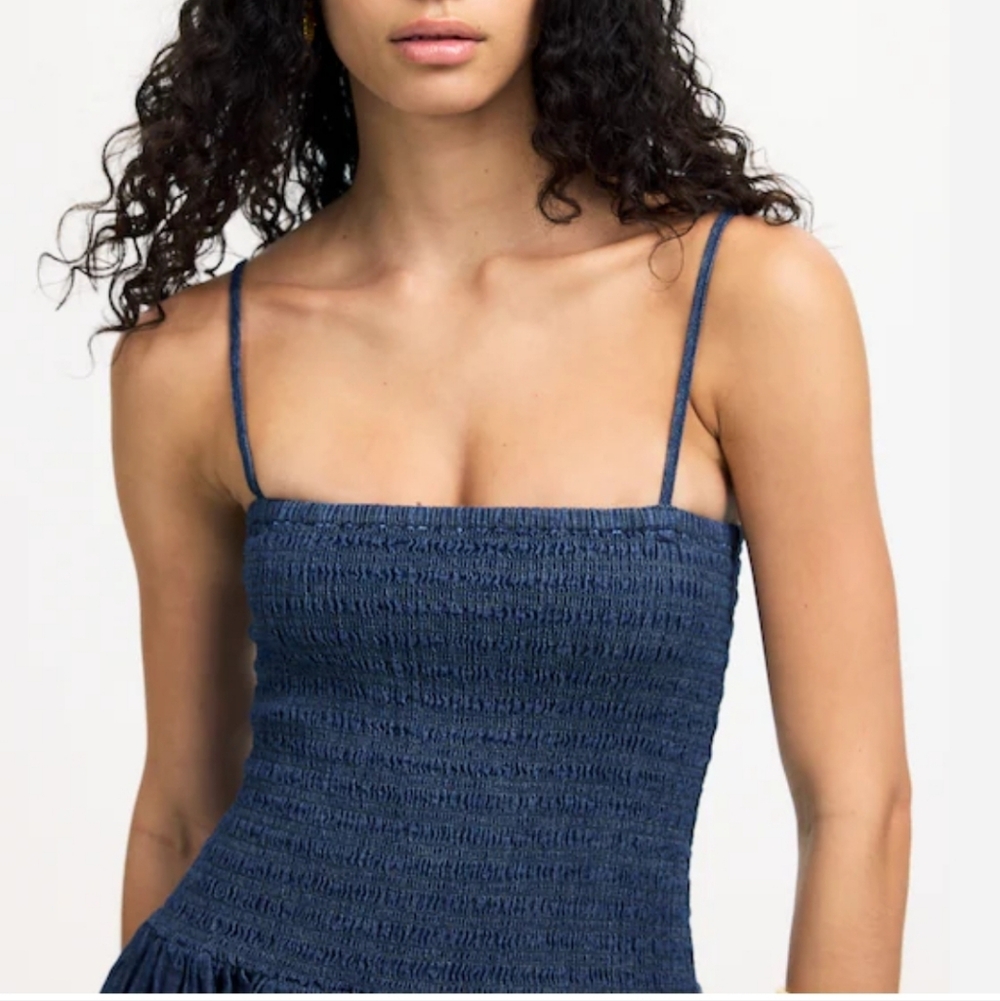 Madewell Smocked Maxi Dress NV350 NWT Size S - Picture 5 of 12